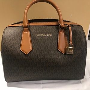 Michael Kors Hayes Large Duffle Satchel Bag